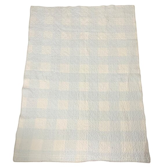 VTG/Antique Handmade Patchwork Quilt Kittens Gingham Checkerboard Blanket Cotton - Picture 2 of 6